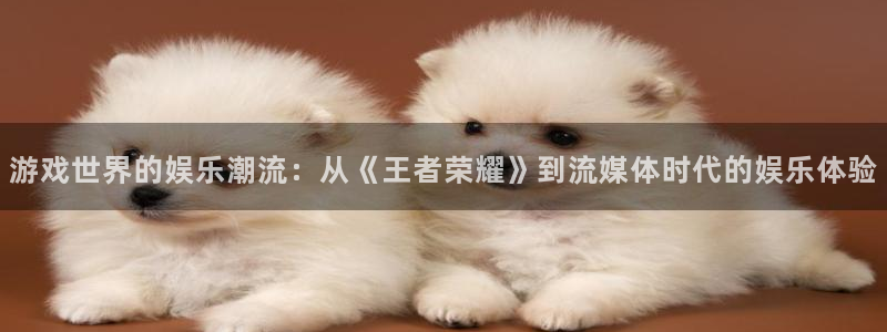 富邦娱乐：游戏世界的娱乐潮流：从《王者荣耀》到流媒体时代的娱乐体验